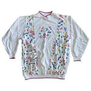 Vintage Honors Maternity Multicolor Sweatshirt Long Sleeve Womens Size Medium